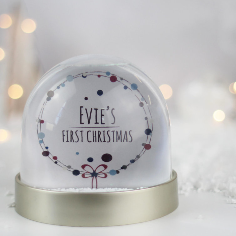 The Seasonal Aisle Hoskins First Christmas Snow Globe Wayfair.co.uk